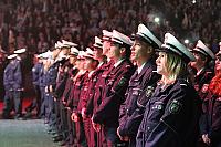 Vereidigung von über 1.400 Polizeianwärtern in NRW in der Lanxess Arena