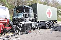 Unfall auf der A1 mit Bundeswehr-LKW
